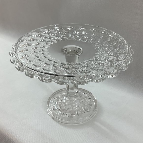 Antique EAPG McKee Bros Yale Pattern Glass Pedestal Cake Stand - Picture 8 of 10